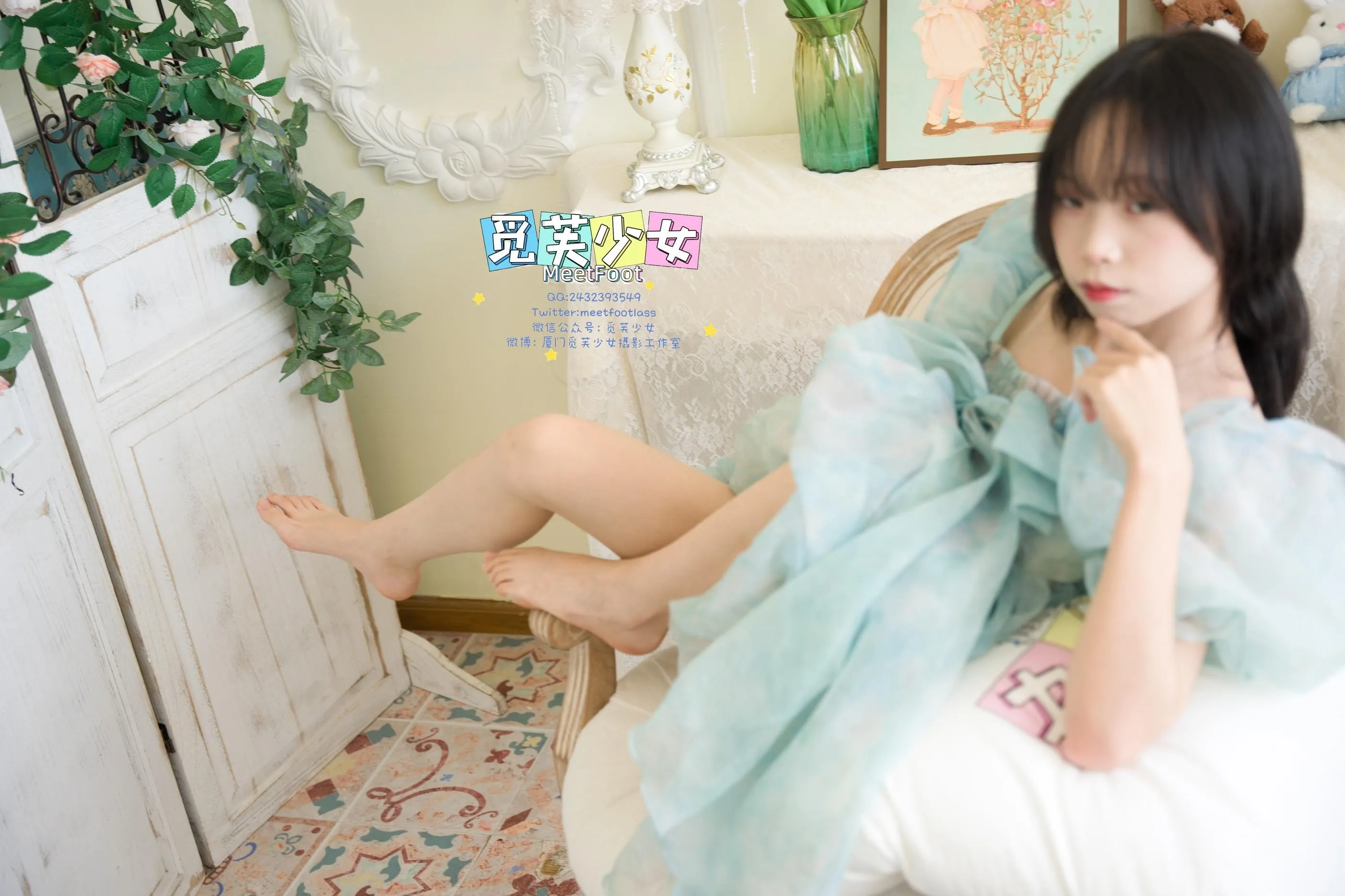 觅芙少女 NO.033 小婉-一袭蓝色纱裙构筑今晚浪漫的梦境-PIC [249P]插图8